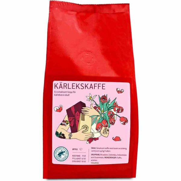 Indulge in Bergstrand's Love Coffee Flavored Coffee 250 g Ground - a rich and aromatic blend to elevate your coffee experience.