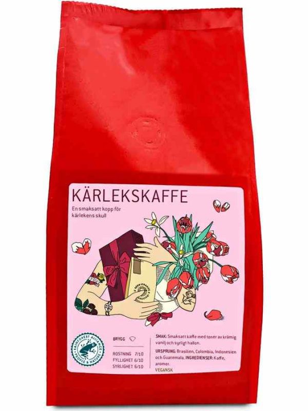 Indulge in Bergstrand's Love Coffee Flavored Coffee 250 g Ground - a rich and aromatic blend to elevate your coffee experience.