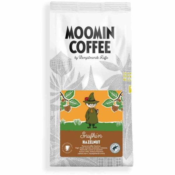 Indulge in Bergstrands Snufkin Hazelnut Flavored Coffee 250g Ground - Rich, aromatic coffee blend with a hint of hazelnut. Order now!