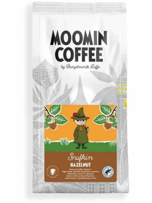 Indulge in Bergstrands Snufkin Hazelnut Flavored Coffee 250g Ground - Rich, aromatic coffee blend with a hint of hazelnut. Order now!