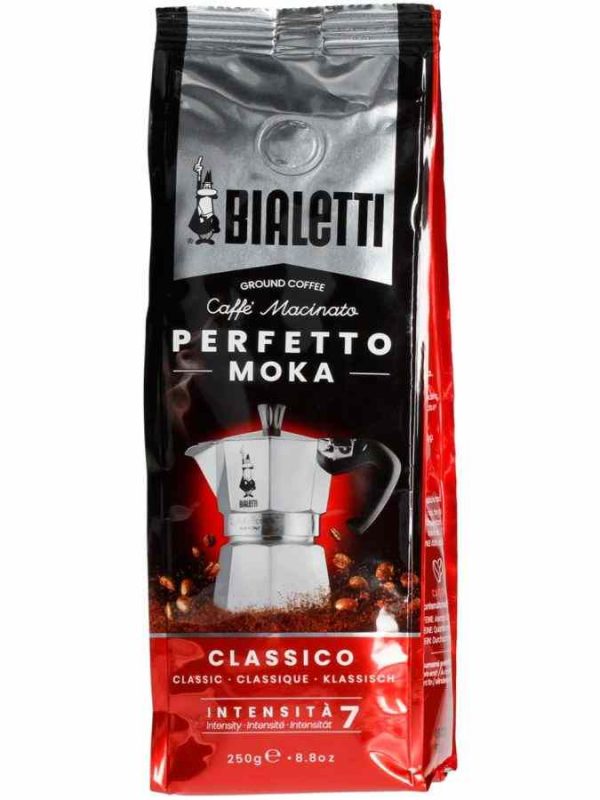 Experience the rich aroma of Café Moído Bialetti Perfetto Classic Moka 250 g. Indulge in premium quality coffee like never before.
