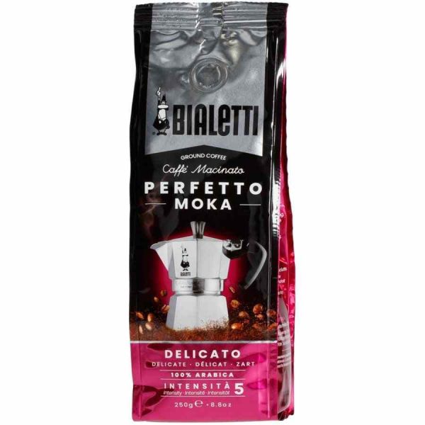 Premium Bialetti Perfetto Moka Delicato 250g Ground Coffee - Rich, aromatic blend for the perfect cup of coffee