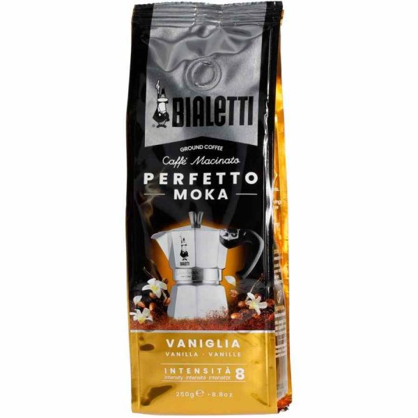Indulge in the rich flavors of Bialetti Perfetto Moka Vanilla Ground Coffee 250 g – a luxurious blend for your coffee cravings.