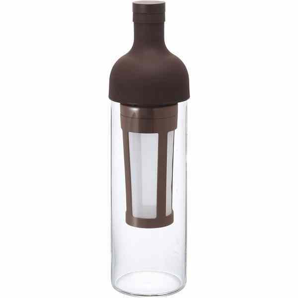 Brown 650ml Hario Cold Coffee Bottle with Filter, enjoy smooth coffee anytime. Perfect for brewing delicious cold brew at home.