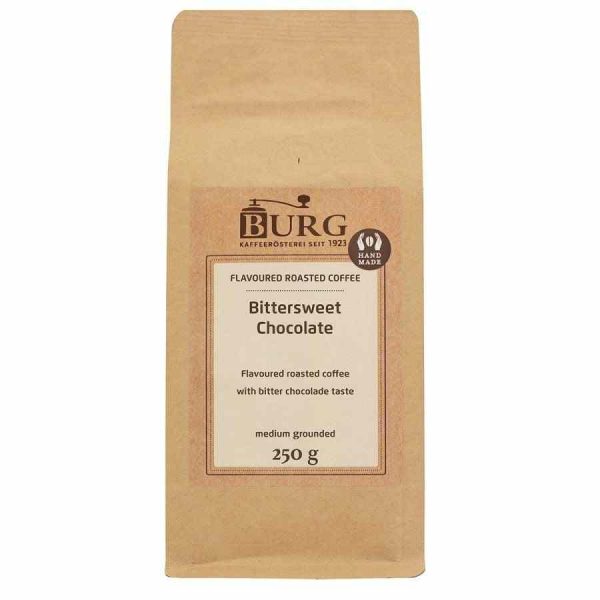 Indulge in the luxurious blend of Burg dark chocolate flavored coffee - 250g of premium ground beans for a rich and satisfying brew.
