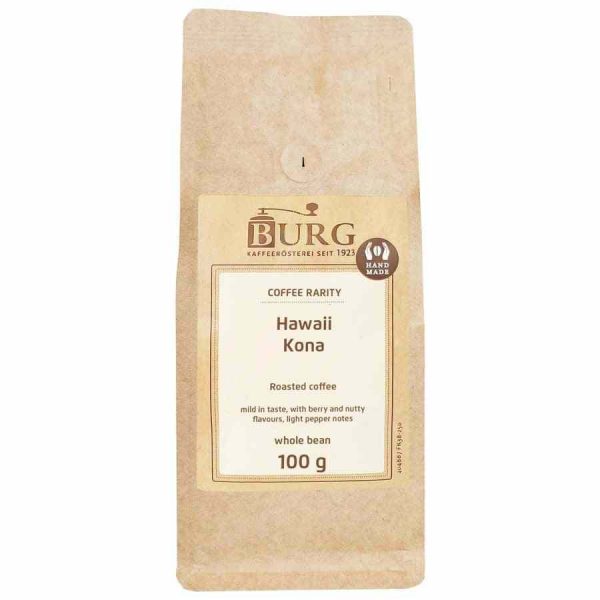 Indulge in the rich flavors of Burg Hawaii Kona Coffee Beans - premium quality beans for the perfect brew. Order online now!