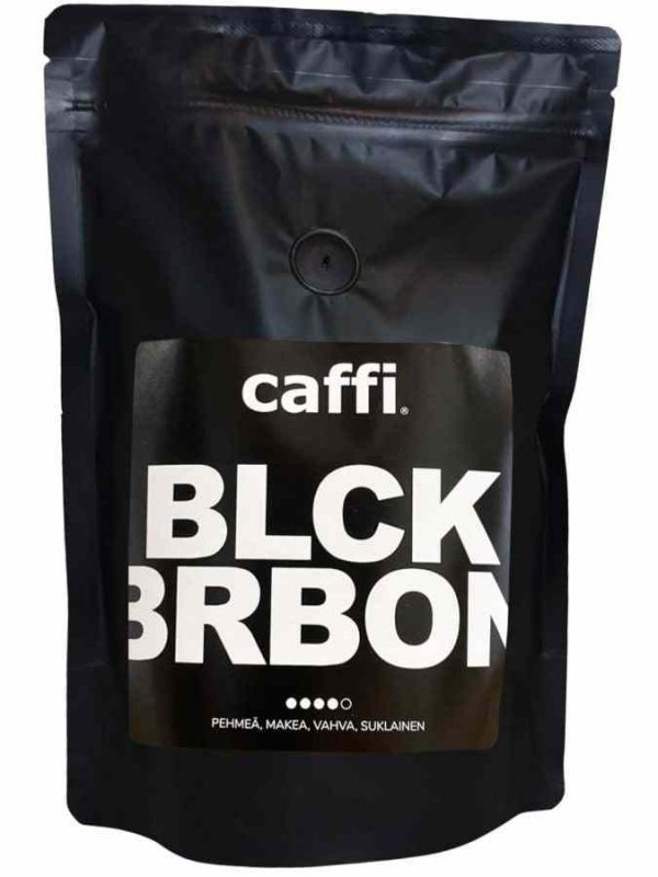 Indulge in the rich aroma of Caffi Black Bourbon 250g coffee beans, a premium blend for coffee connoisseurs. Shop now for a luxury coffee experience!