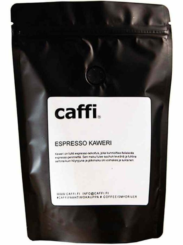 Enjoy the rich taste of Caffi Espresso Kaweri 250g - the perfect blend for coffee lovers seeking premium quality and intense flavor.