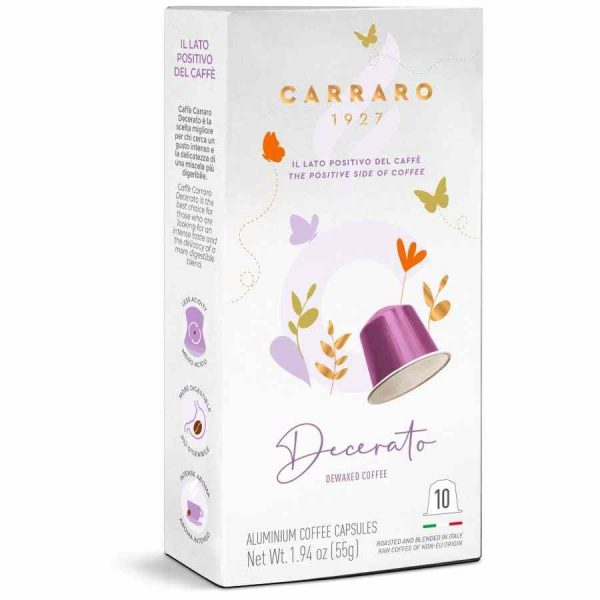 Premium Dewaxed Coffee Capsules - Nespresso Carraro 1927 Compatible, 10 Units - Shop Now for Exquisite Flavor and Aroma!