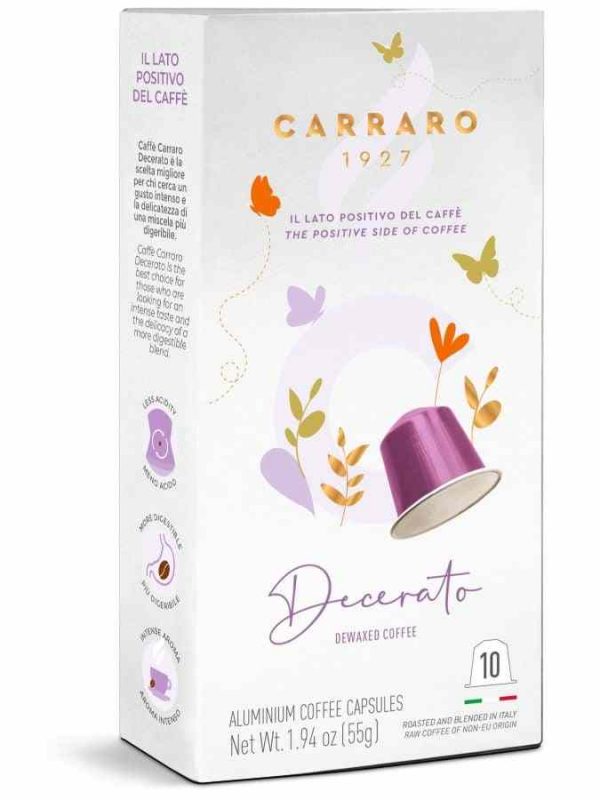 Premium Dewaxed Coffee Capsules - Nespresso Carraro 1927 Compatible, 10 Units - Shop Now for Exquisite Flavor and Aroma!