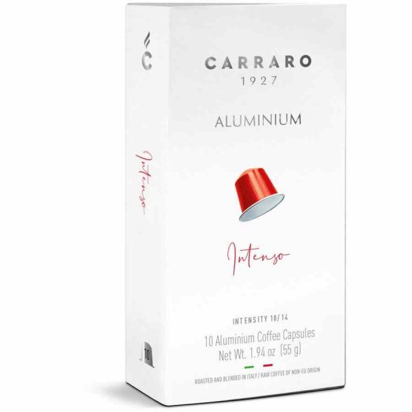 Premium Coffee Capsules Compatible with Nespresso Carraro 1927 Intenso - Enjoy Intense Espresso at Home - Shop Now!