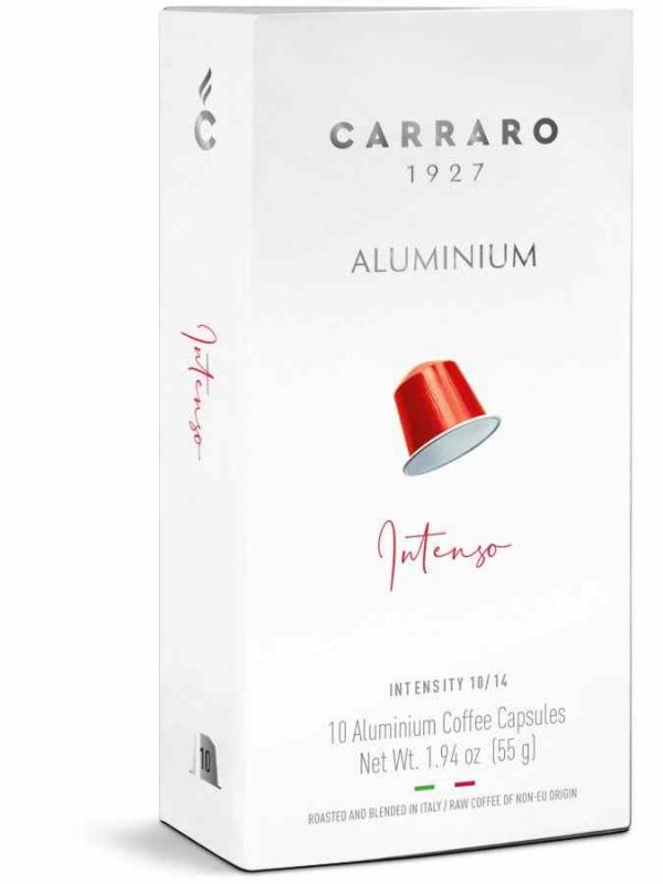 Premium Coffee Capsules Compatible with Nespresso Carraro 1927 Intenso - Enjoy Intense Espresso at Home - Shop Now!
