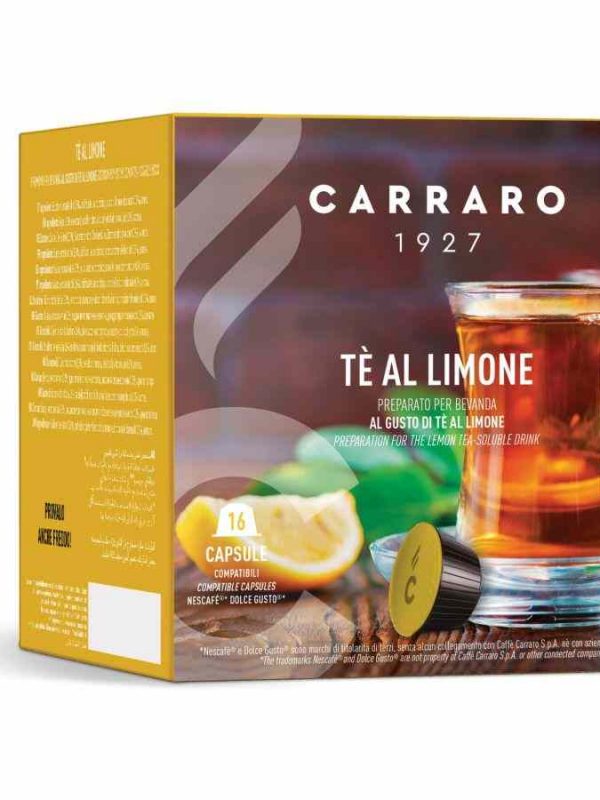 Premium Coffee Capsules Compatible with Carraro 1927 Tè al Limone Dolce Gusto®, 16 Units - Rich flavor for your daily indulgence