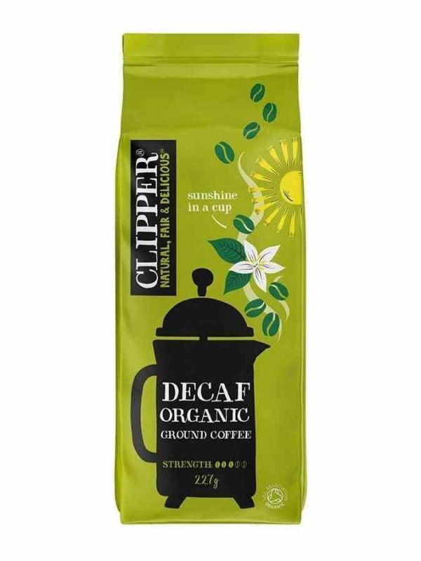 Premium Clipper Organic Ground Coffee Decaffeinated - 227 g | Rich, smooth flavor | Enjoy the finest coffee without caffeine
