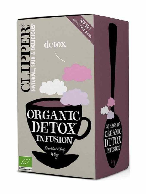 Clipper Organic Detox Infusion 20 Tea Bags - Purify Your Body with Natural Ingredients - Herbal Tea Blend for Cleansing - Buy Online Now!
