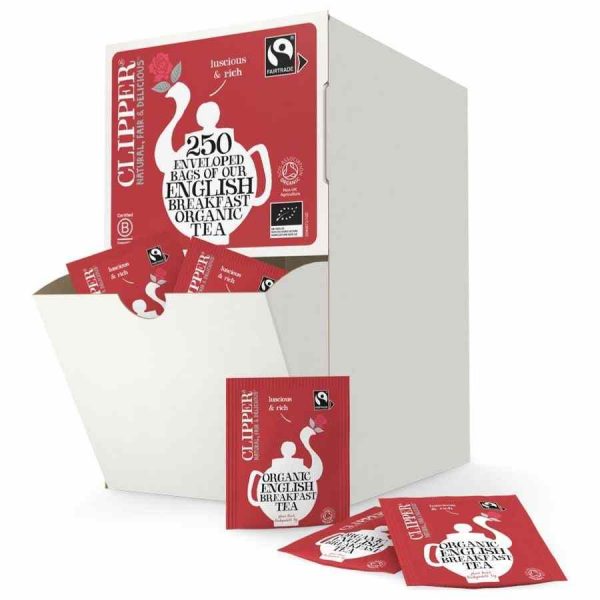 Indulge in Clipper Organic English Breakfast Tea - a premium blend of rich, full-bodied flavors. Perfect for a refreshing start to your day.