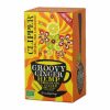 Clipper Organic Groovy Ginger Tea Bags - Energizing blend of hemp, lemongrass, and ginger infusion. 20 eco-friendly bags for a soothing experience.