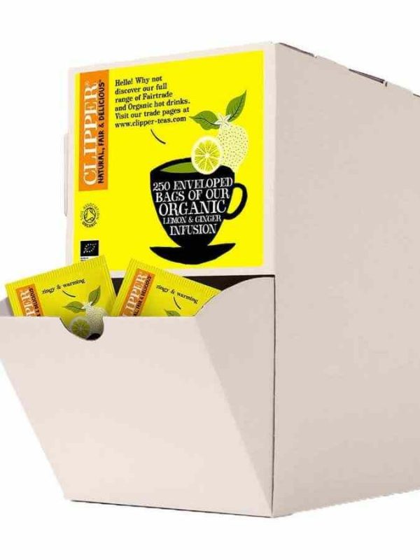 Clipper organic lemon and ginger infusion - refreshing blend of citrus and spice for a delightful tea experience