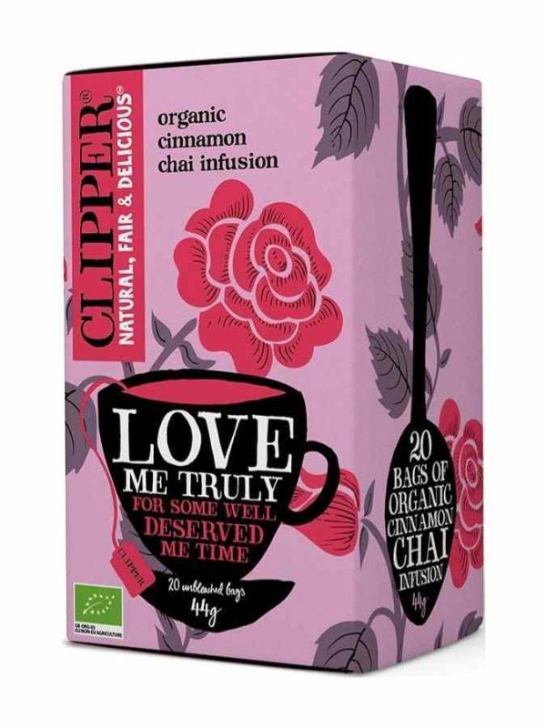 Clipper Organic Love Me Truly Infusion - 20 tea bags, natural, high quality herbal blend for a soothing and calming experience.
