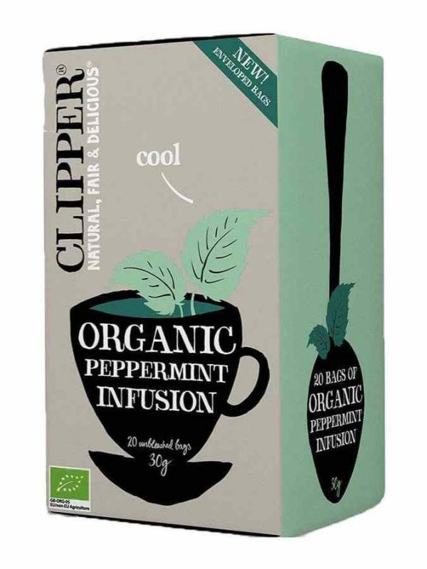 Delightful Clipper Organic Peppermint Infusion - Pure & Refreshing Herbal Tea for a Soothing Sip Experience | Buy Online Now!