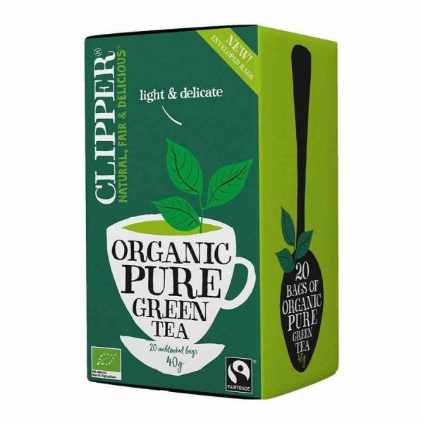 Clipper Organic Pure Green Tea - Refreshing, Premium Quality Green Tea Blend for a Soothing Tea Time Experience