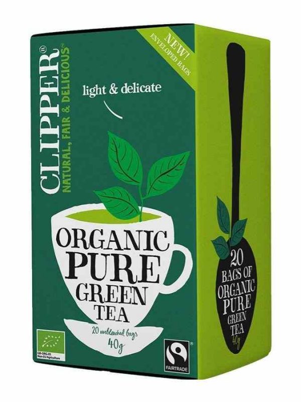 Clipper Organic Pure Green Tea - Refreshing, Premium Quality Green Tea Blend for a Soothing Tea Time Experience