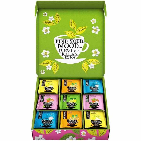 Clipper Organic Selection Gift Box - 45 Tea Bags, Natural and Sustainable Assorted Herbal Teas, Perfect Gift Set for Tea Lovers