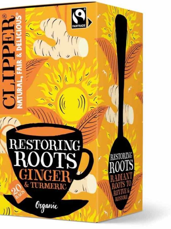 Clipper Restoring Roots Organic Ginger & Turmeric Tea Bags - 20 Count