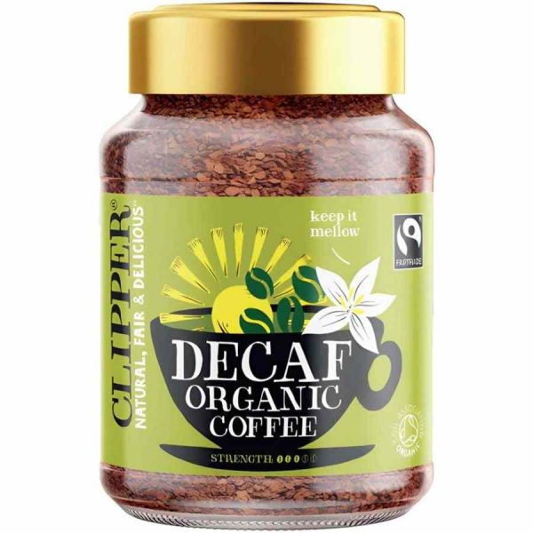 Premium Clipper Super Special Organic Decaffeinated Instant Coffee 100g - Rich flavor without caffeine, perfect for mornings and evenings