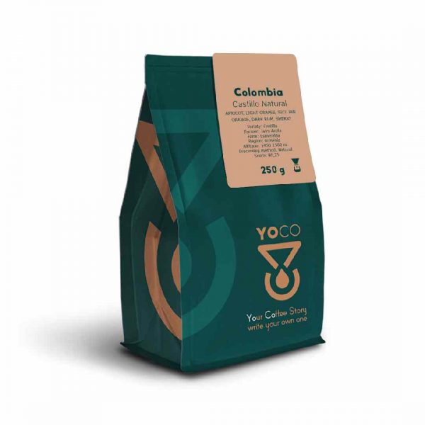 Experience the rich flavor of Colombia Natural Castle - a premium coffee blend straight to your cup. Order now for a delightful brew!