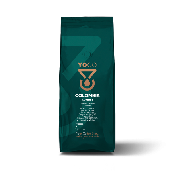 Premium 1kg Colombia COFINET specialty coffee beans for rich Espresso | High-quality beans for your coffee indulgence