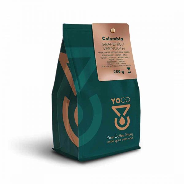 Premium Colombia Grapefruit Vermouth-infused Filter Coffee Beans 250g, for a citrusy twist to your morning brew - shop now!