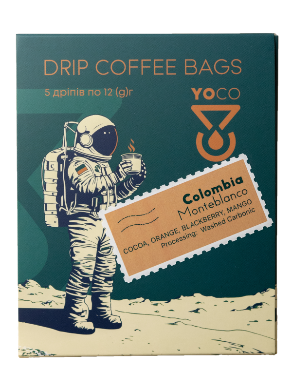 Experience the rich flavors of Colombia with MONTEBLANCO | 5 mono sort drips. Indulge in luxury coffee at your fingertips!