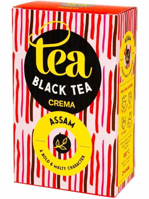 Indulge in the rich flavors of Crema Assam Black Tea 75g - a premium blend of Assam tea leaves for a refreshing and aromatic tea experience.