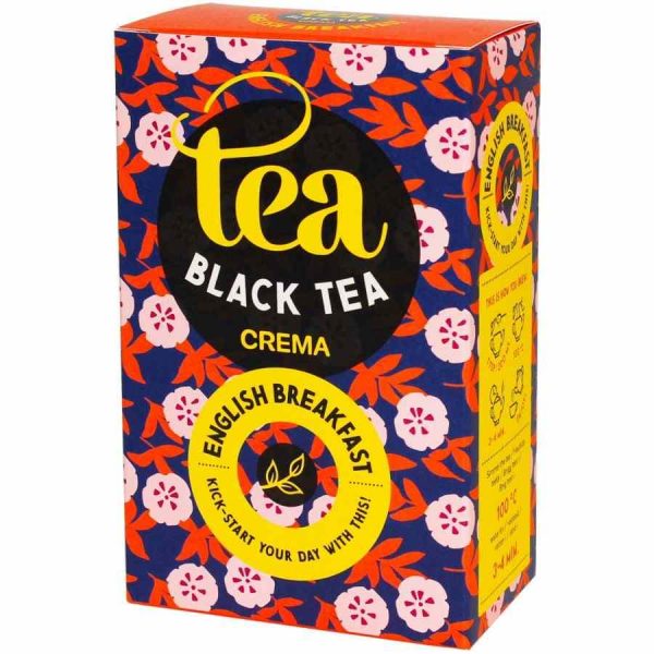 Indulge in the rich flavor of Crema Black Tea English Breakfast 100g - the perfect morning brew for a luxurious start to your day!