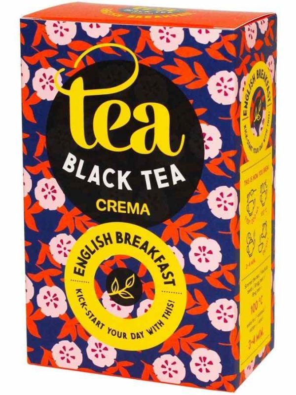Indulge in the rich flavor of Crema Black Tea English Breakfast 100g - the perfect morning brew for a luxurious start to your day!
