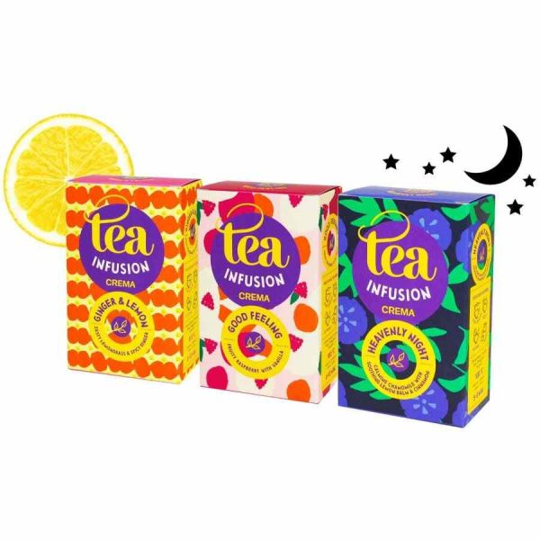 Experience the soothing flavors of Crema Herbal Tea Collection perfect for mornings and evenings. Shop now for a delightful tea experience!