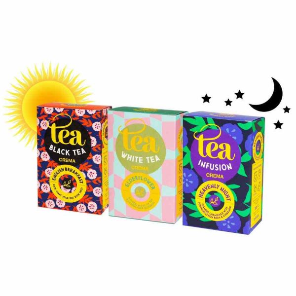 Indulge in the luxurious Crema tea collection for a delightful journey from morning to night. Enhance your tea experience with our premium selection.