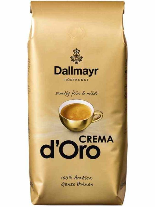 Indulge in the rich aroma and smooth taste of Dallmayr Crema d’Oro Coffee 1 kg in beans - the perfect brew to kickstart your day!
