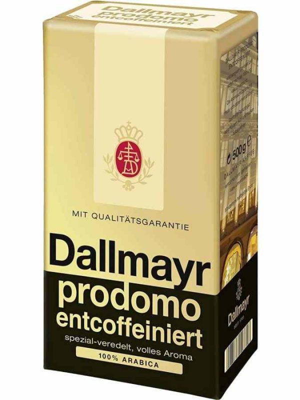 Indulge in the rich flavor of Dallmayr Prodomo Decaffeinated Coffee 500g Ground - the perfect blend for coffee connoisseurs seeking exquisite taste without caffeine. Shop now!