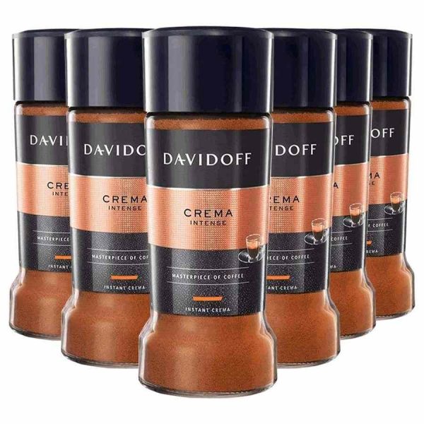 Indulge in rich and intense flavors with Davidoff Instant Coffee Crema Intenso 6 x 100 g – your perfect pick-me-up blend!