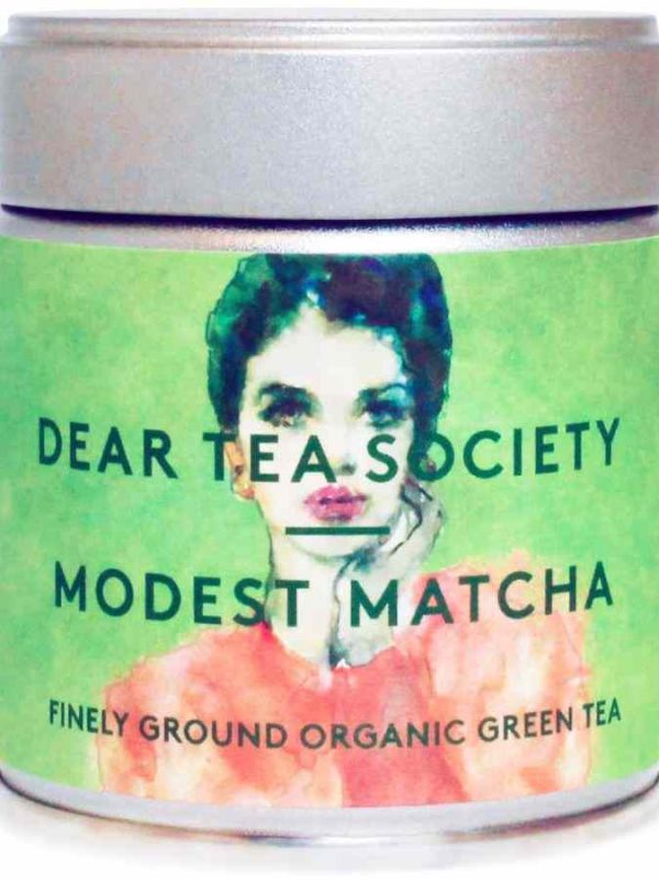 Indulge in luxurious Dear Tea Society Modest Matcha 40g Lata - the exquisite green tea blend for a truly delightful experience!