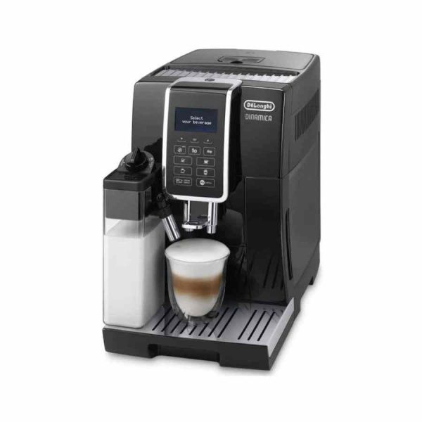 DeLonghi ECAM350.55.B Dinamica automatic coffee machine in black - premium espresso maker for your home, easy to use and stylish design