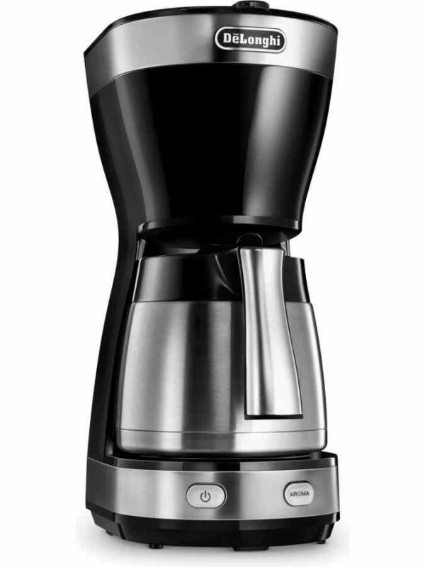 Delonghi ICM16710 10-Cup Coffee Maker with Thermal Carafe - Enjoy freshly brewed coffee with this premium kitchen appliance for home or office use.