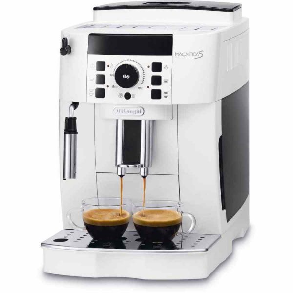 Transform your coffee experience with DeLonghi Magnifica S ECAM21.117 White espresso machine - exceptional quality and style!