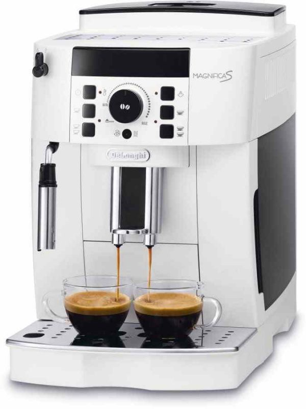 Transform your coffee experience with DeLonghi Magnifica S ECAM21.117 White espresso machine - exceptional quality and style!