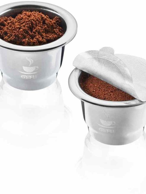 Upgrade your coffee experience with eco-friendly Reusable Coffee Capsules for Nespresso Gefu Conscio - 2 units. Enjoy sustainability and great taste!
