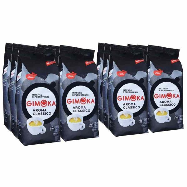 Indulge in the rich flavor of Gimoka Aroma Classic Coffee Beans - 12 x 1 kg for a premium coffee experience at home!