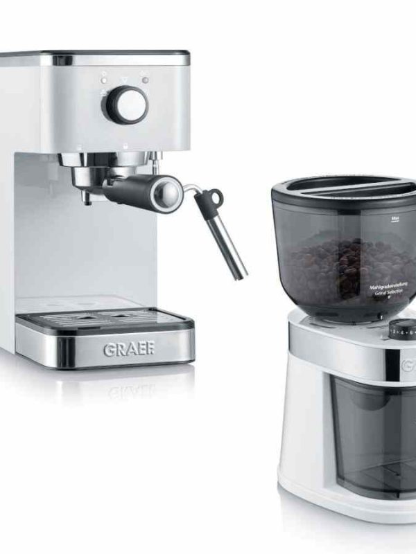 Get your perfect espresso fix with the Graef Salita espresso machine + coffee grinder CM201 - ultimate convenience and quality in one!