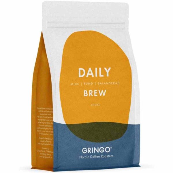 Experience the rich flavors of Gringo Nordic Daily Brew 500g coffee beans - your perfect daily brew for a delightful pick-me-up!